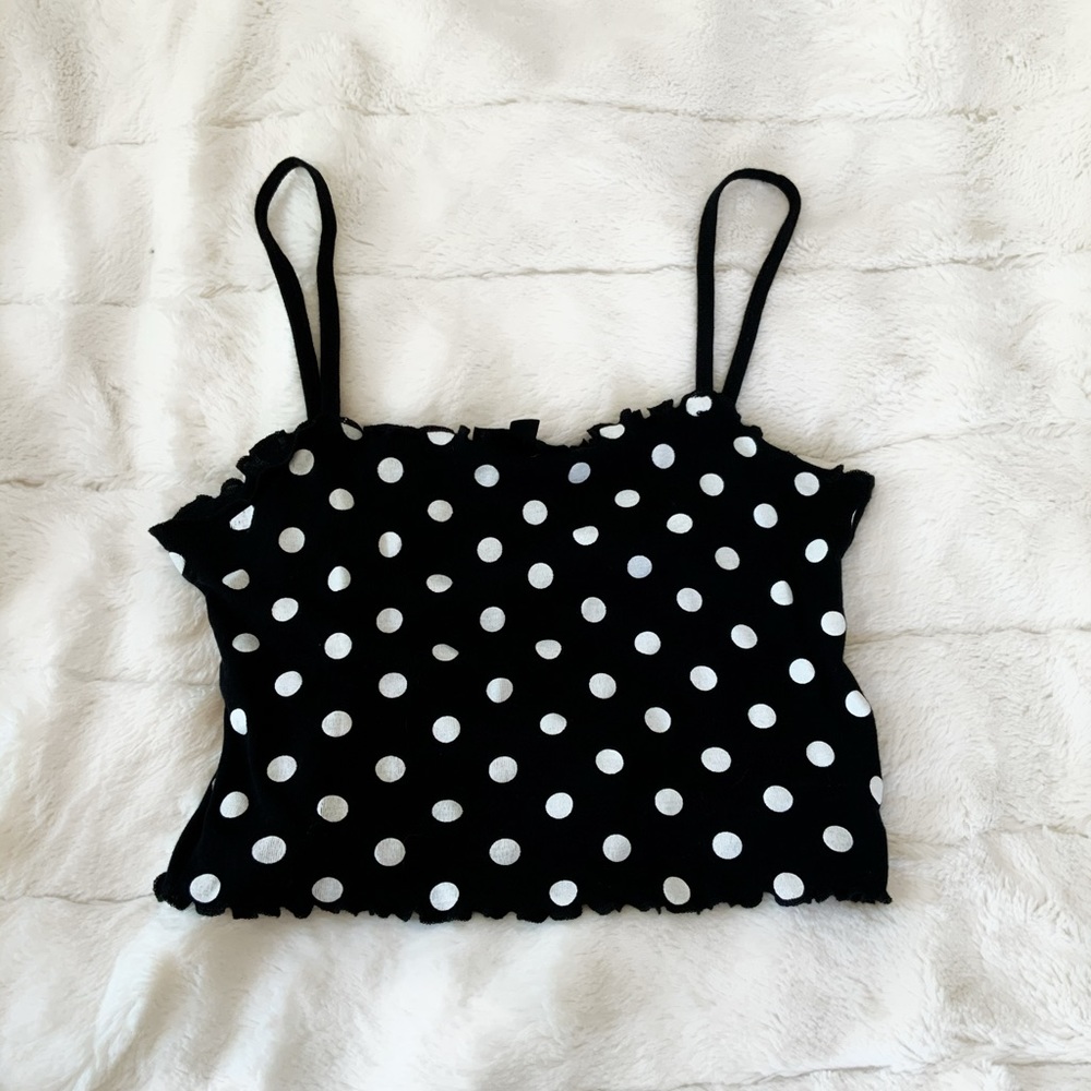 Polka dot crop top